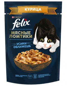 Влажный корм Felix Мясные Ломтики для взрослых кошек с курицей