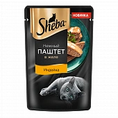 Паучи Sheba для кошек паштет из индейки в желе