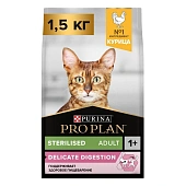 Сухой корм PRO PLAN® Sterilised Adult для стерилизованных кошек с чувствительным пищеварением, с курицей Сухой корм PRO PLAN® Sterilised Adult для стерилизованных кошек с чувствительным пищеварением, с курицей