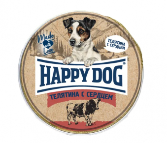 Паштет Happy Dog Natur Line для собак маленьких пород с телятиной и сердцем