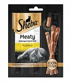 Лакомство Sheba Meaty для кошек мясные палочки с курицей Лакомство Sheba Meaty для кошек мясные палочки с курицей
