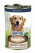 Консервы Happy Dog Natur Line для собак с ягнёнком и рисом 410г