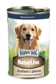 Консервы Happy Dog Natur Line для собак с ягнёнком и рисом 410г