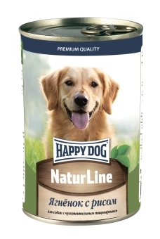 Консервы Happy Dog Natur Line для собак с ягнёнком и рисом