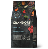 Сухой Корм Grandorf Fresh Cat Lamb Sterilised свежее мясо ягненка с бататом для...