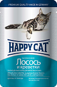 Паучи Happy Cat для кошек с лососем и креветками