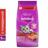 Корм Whiskas Вкусные подушечки с нежным паштетом. Аппетитный обед с говядиной