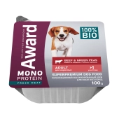 Ламистеры Award Monoprotein для взрослых собак паштет из говядины с зеленым горошком