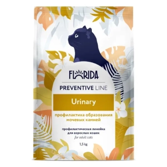 Корм Florida Preventive Line Urinary для кошек для профилактики образования мочевых камней