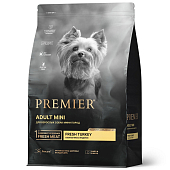 Сухой Корм Premier Dog Turkey Adult Mini для собак мелких пород со свежим мясом индейки