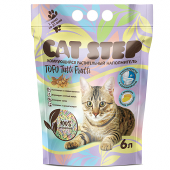 Наполнитель Cat Step Tutti Frutti для кошек впитывающий с запахом лимонной карамели