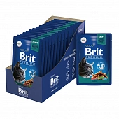 Паучи Brit Premium для взрослых кошек с уткой в соусе