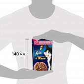 Паучи Felix Sensations для кошек с лососем в желе со вкусом трески Паучи Felix Sensations для кошек с лососем в желе со вкусом трески