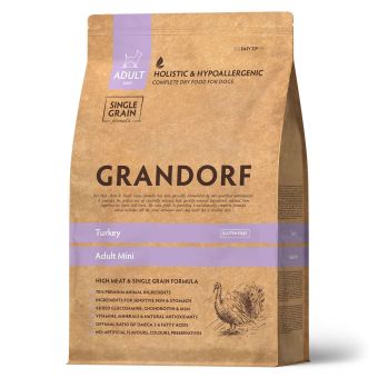 Корм Grandorf Adult Dog Turkey Mini для собак мини пород с индейкой, низкозерновой