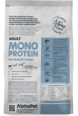 Сухой Корм Alphapet Superpremium Monoprotein для взрослых собак мелких пород из белой...