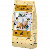 Сухой Корм Chat&Chat Expert Premium для взрослых кошек с курицей и горохом