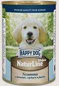 Консервы Happy Dog для щенков и юниоров с телятиной, печенью, сердцем и рисом Консервы Happy Dog для щенков и юниоров с телятиной, печенью, сердцем и рисом