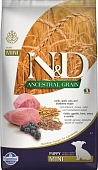 Сухой Корм Farmina N&D Puppy Mini Low Grain Lamb&Blueberry для щенков мелких пород ягненок и черника Сухой Корм Farmina N&D Puppy Mini Low Grain Lamb&Blueberry для щенков мелких пород ягненок и черника