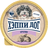 Паштет Хеппи Дог Натуральная Линия для собак маленьких пород с кроликом