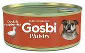 Консервы Gosbi plaisirs duck & raspberries для собак с уткой и малиной