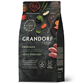 Сухой Корм Grandorf Fresh Cat Duck Sterilised свежее мясо утки с бататом для стерелизованных кошек Сухой Корм Grandorf Fresh Cat Duck Sterilised свежее мясо утки с бататом для стерелизованных кошек