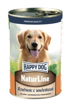Консервы Happy Dog Natur Line для собак с ягнёнком и индейкой 