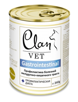 Корм Clan Vet Gastrointestinal для собак с профилактикой болезней ЖКТ