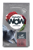 Сухой Корм Alphapet WOW Superpremium для взрослых домашних кошек и котов c говядиной и печенью