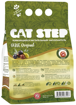 Наполнитель Cat Step Olive Original для кошек впитывающий