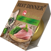 Ламистеры Best Dinner Holistic для стерилизованных кошек мясные волокна в желе с...