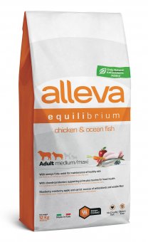 Корм Alleva Holistic Adult Dog Ocean Fish для взрослых собак всех пород с океанической рыбой, коноплёй, алое вера