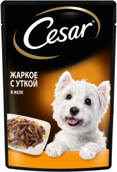 Паучи Cesar для собак жаркое с уткой