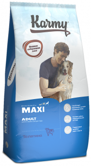 Корм Karmy Adult Dog Maxi для взрослых собак крупных пород с телятиной