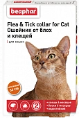 Ошейник Beaphar Flea & Tick collar for Cat от блох и клещей для кошек оранжевый