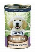 Консервы Happy Dog Natur Line для щенков с телятиной и индейкой 410г