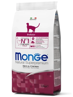 Корм Monge Cat Daily Line Indoor для домашних кошек из курицы