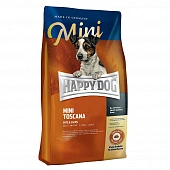 Сухой Корм Happy Dog Mini Toscana Тоскана для взрослых собак малых пород с уткой и лососем