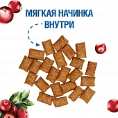 Лакомства Monge Gift Sterilised для стерилизованных кошек "Хрустящие подушечки с начинкой" с уткой и клюквой Лакомства Monge Gift Sterilised для стерилизованных кошек "Хрустящие подушечки с начинкой" с уткой и клюквой