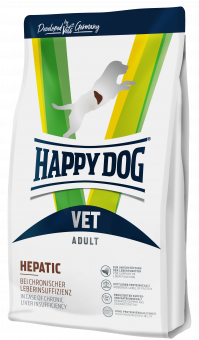 Корм Happy Dog Vet Hepatic для собак. Ветеринарная диета для поддержания и снятия нагрузки с печени