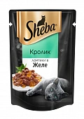 Паучи Sheba для кошек ломтики кролика в желе