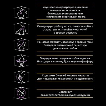 Сухой корм Pro Plan для взрослых собак старше 7 лет средних и крупных пород, с высоким содержанием курицы