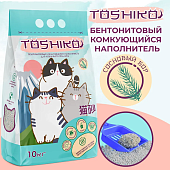Наполнитель Toshiko комкующийся для кошачьего лотка бентонитовый с запахом соснового бора Наполнитель Toshiko комкующийся для кошачьего лотка бентонитовый с запахом соснового бора