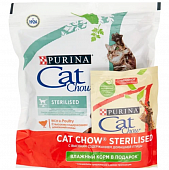 Корм Cat Chow Adult Special Care для стерилизованных кошек с домашней птицей + пауч