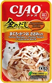 Паучи Inaba Kinnodashi для кошек с тунцом магуро и туннцом кацуо с куриным филе Паучи Inaba Kinnodashi для кошек с тунцом магуро и туннцом кацуо с куриным филе