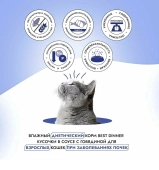 Паучи Best Dinner Vet Profi Renal для кошек кусочки в соусе с говядиной