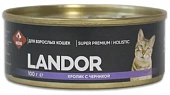 Консервы Landor Cat для кошек с кроликом и черникой