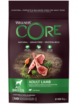 Корм Wellness Core для взрослых собак всех пород из ягнёнка с яблоком