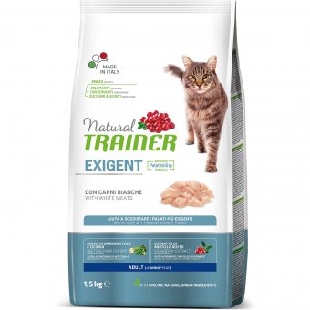 Корм Natural Trainer Exigent Cat Fresh White Meats для привередливых кошек со свежим белым мясом