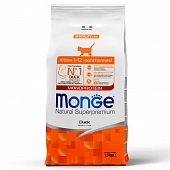 Сухой Корм Monge Cat Speciality Line Monoprotein для котят и беременных кошек, из утки