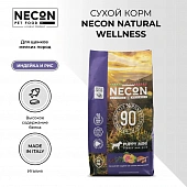 Сухой Корм Necon Natural Wellness Puppy Mini Turkey and Rice для щенков мелких пород с индейкой и рисом